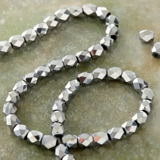 Silver Iridescent Glass Tube Beads, 4mm by Bead Landing&trade; {3}