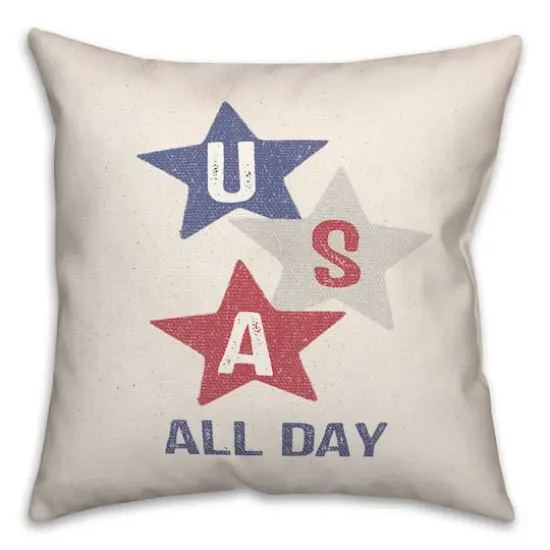 USA All Day Throw Pillow {1}