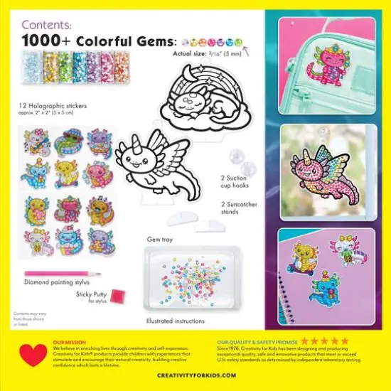 Creativity for Kids&reg; Big Gem Diamond Painting Axolotl {12}