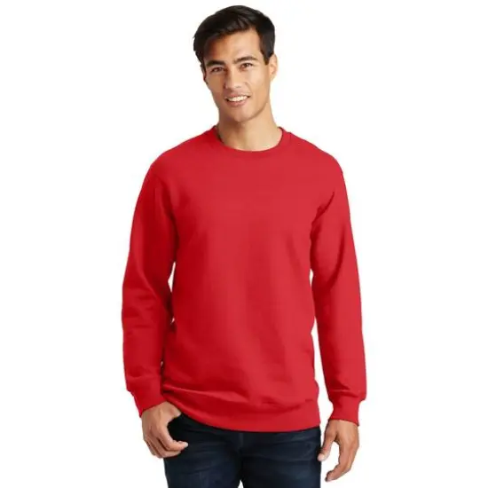Port & Company® Fan Favorite™ Fleece Crewneck Sweatshirt Bright Red {4}