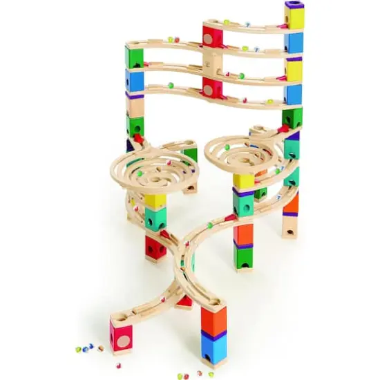 Hape Quadrilla Wooden The Cyclone Marble Run Construction Set {4}