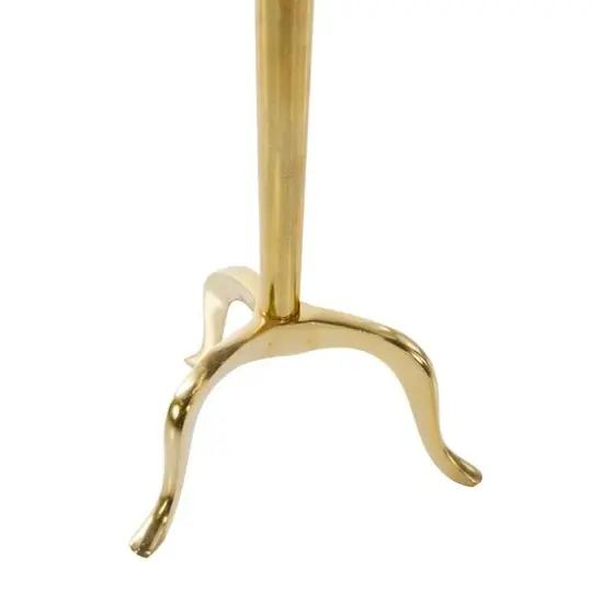 38" Gold Aluminum & Glass Traditional Candlestick Holder {5}