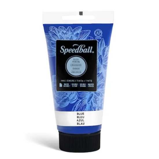 Speedball&reg; Water-Soluble Block Printing Ink Blue {1}