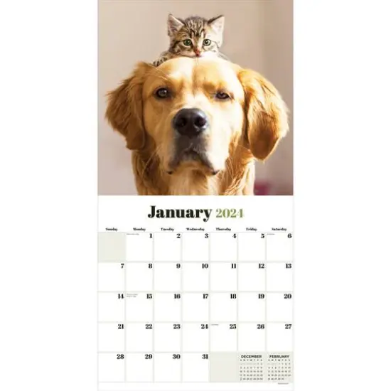 TF Publishing 2024 Furry Friends Wall Calendar {4}