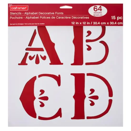 Alphabet Decorative Fonts by Craft Smart&reg;, 12" x 12" {3}