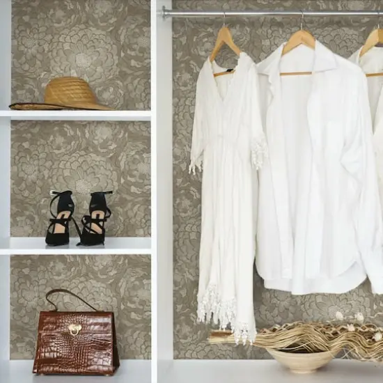 RoomMates Zen Dahlia Peel & Stick Wallpaper Brown {4}