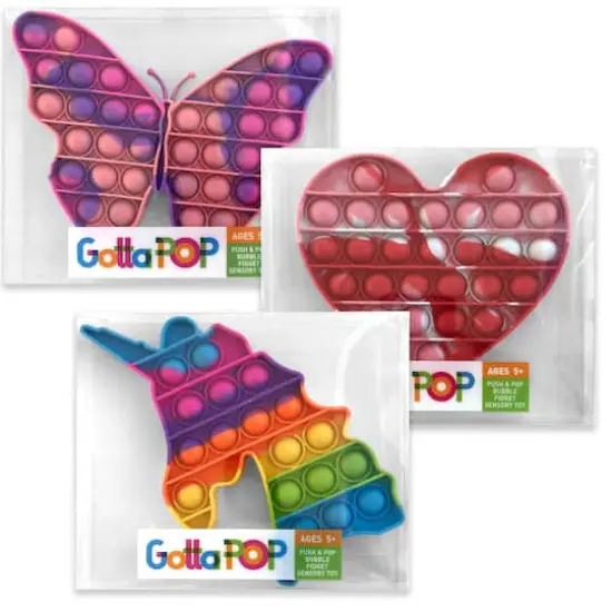 GottaPop Butterfly, Heart & Unicorn Pop It Fidget Toys, 3ct. {3}