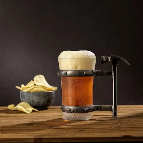 JoyJolt&reg; Tools Collection 17oz. Hammer Handle Single Beer Mug {5}