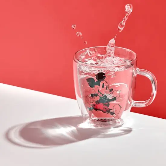 13.5oz. Disney&reg; Mickey Mouse Glitch Glass Mugs, 2ct. {4}