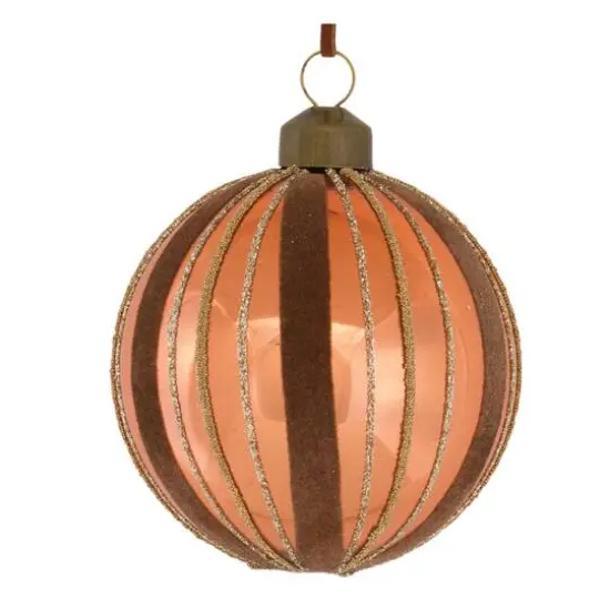 12ct. Glittery Copper Mixed Glass Holiday Ornaments  {4}