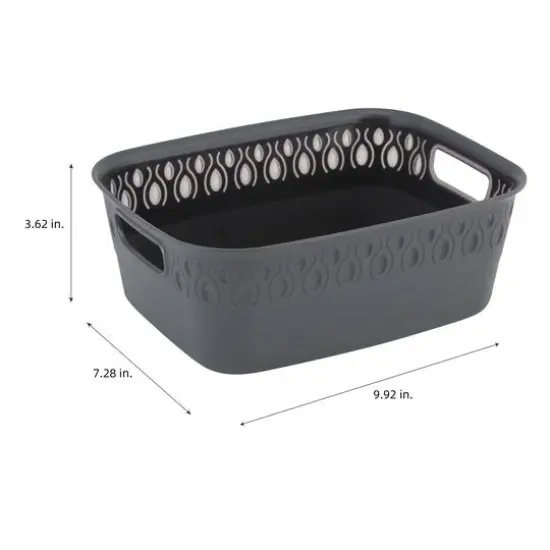 Kitchen Details Gray Gemstone Storage Tote Basket {3}