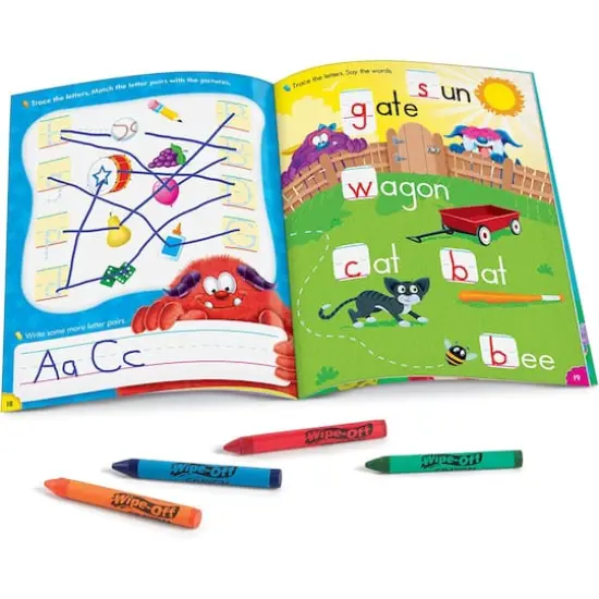 Trend Enterprises&reg; ABCs & Printing Reusable Books & Crayons Set {4}
