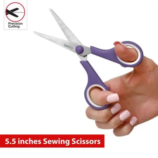 SINGER&reg; Multi-Size Purple 9 Piece Comfort Grip Scissor Set {10}