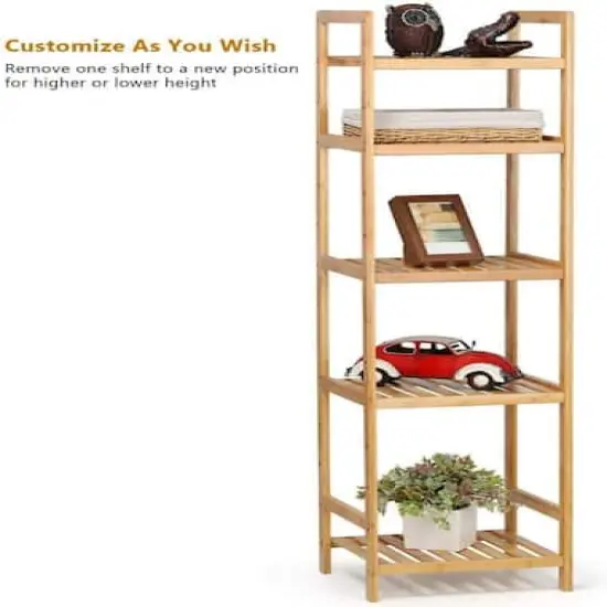 Bamboo 5-Tier Multifunctional Storage Rack {5}
