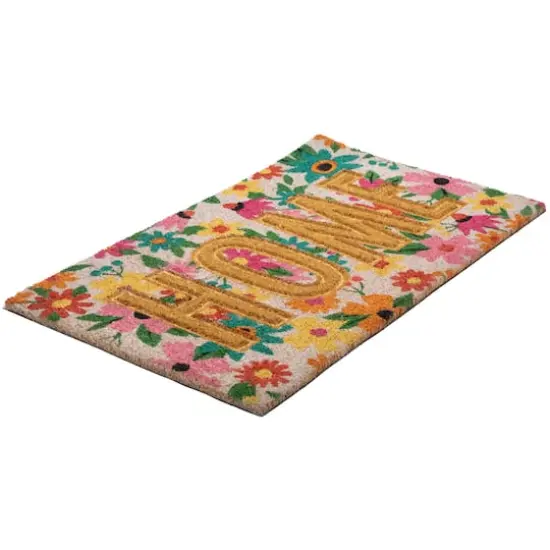 Pink & Orange Floral Home Doormat {6}