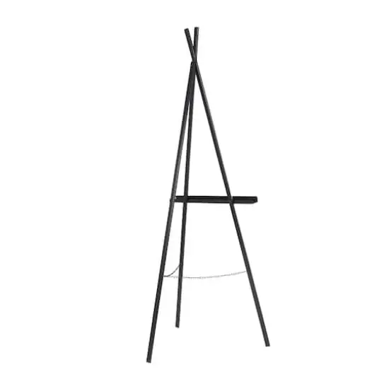 66.5" Black Metal Adjustable Minimalistic Floor Easel {8}