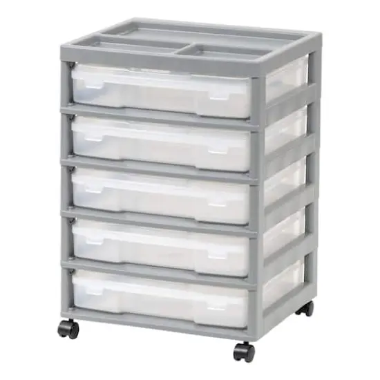 IRIS Gray 5-Case Scrapbook Cart {1}