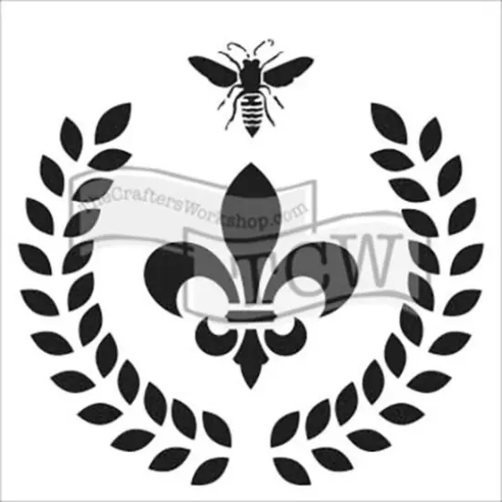 The Crafter's Workshop Laurel Wreath Stencil, 6'' x 6'' {1}