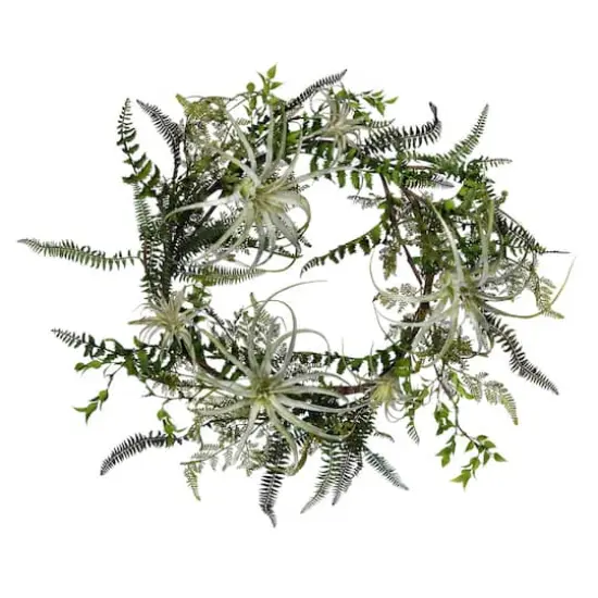 24" Green Fern Wreath {1}