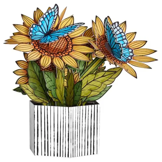 Faber-Castell&reg; Pop Up Coloring Sunflowers & Butterflies Bouquet Kit {5}