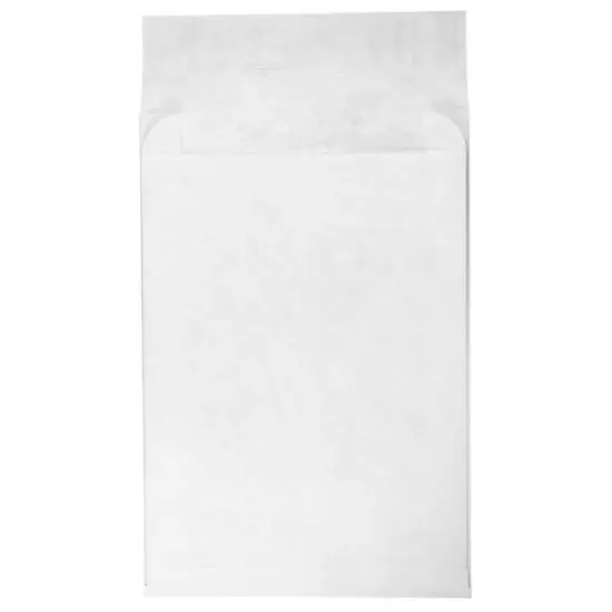 JAM Paper White Tyvek&reg; Expandable Open End Peel & Seal Closure Envelopes, 100ct. {2}