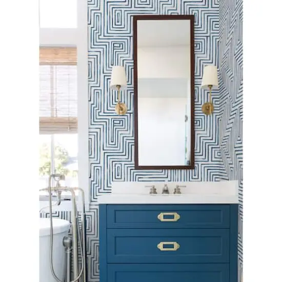 RoomMates Blue Warren Peel & Stick Wallpaper {4}