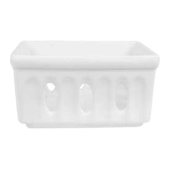 Hello Honey&reg; White Stoneware Berry Bowl/Soap Dish {3}