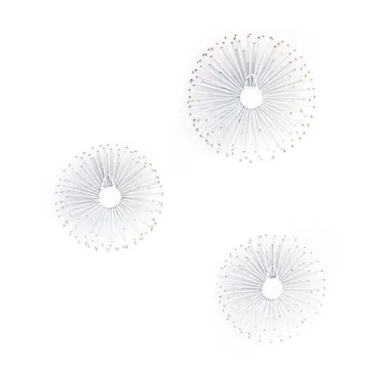 Habitat Decor White & Gold Starburst Metal Wall Art Set  {7}