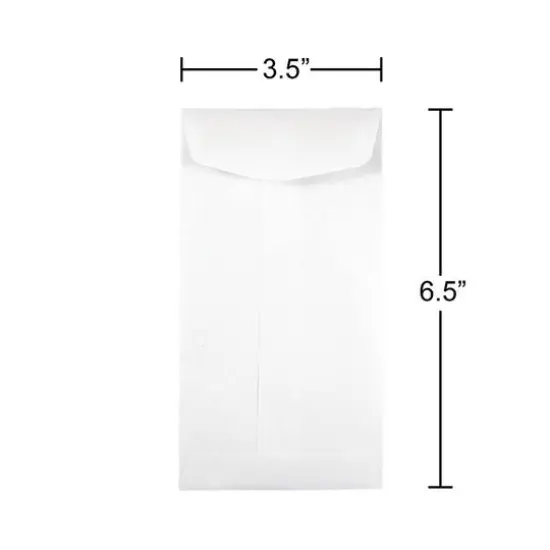 JAM Paper 3.5" x 6.5" White Coin Business Envelopes {7}