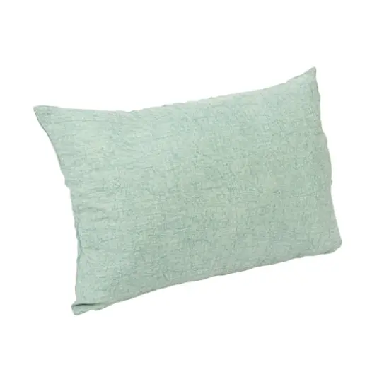 Hello Honey&reg; Stonewashed Linen Lumbar Pillow Mint {1}