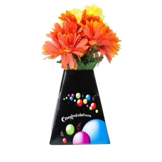 JAM Paper Pop-Up Vase Boxes, 3ct. Congratulations {3}