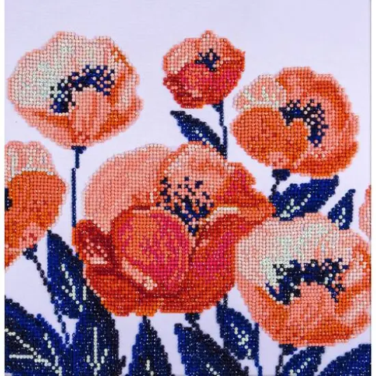 Diamond Art Intermediate Poppies Paint by Number Kit {1}
