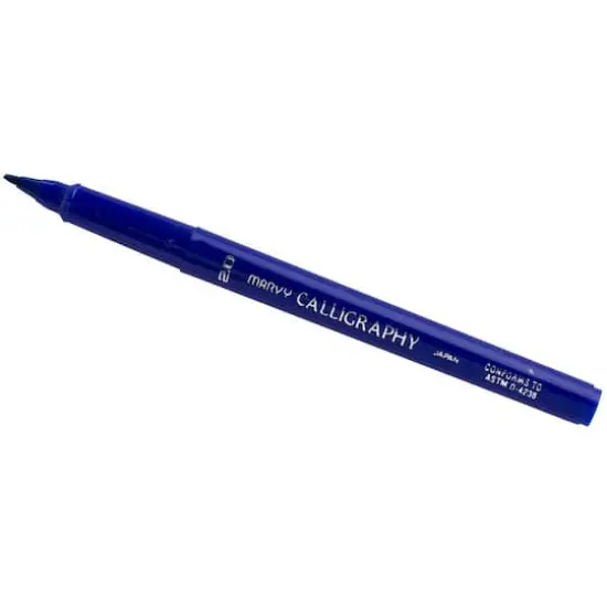 JAM Paper 2.0mm Calligraphy Pen, 2ct. Blue {4}