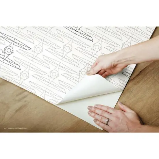 RoomMates Star Wars Tie Fighter Peel & Stick Wallpaper White {7}