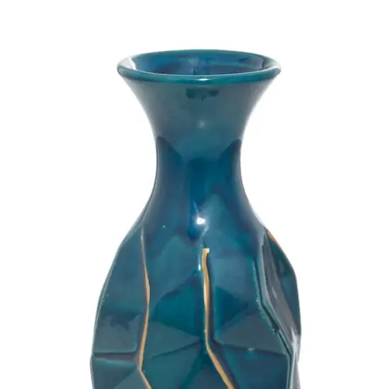 Blue Stoneware Modern Vase {4}