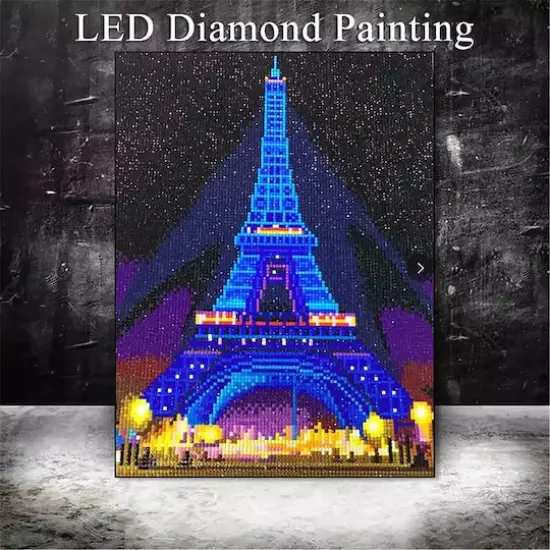 Sparkly Selections Eiffel Tower Pre-Framed Diamond Painting Kit with Backlighting {1}