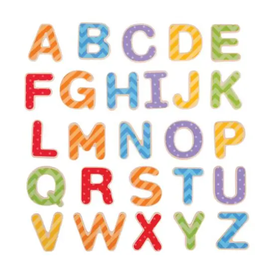 Bigjigs&reg; Uppercase Letters Wooden Magnets {4}