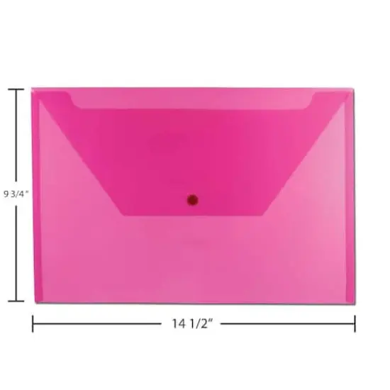 JAM Paper 9.75" x 14.5" Assorted Plastic Snap Closure Envelopes, 6ct. {4}