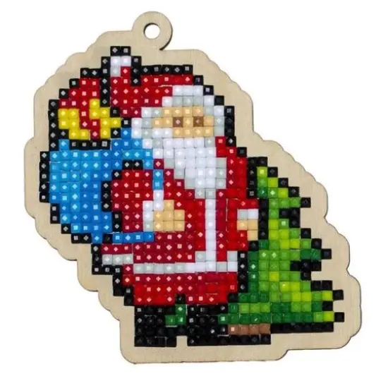 Wizardi Santa with Gifts Diamond Painting Ornament Kit {1}