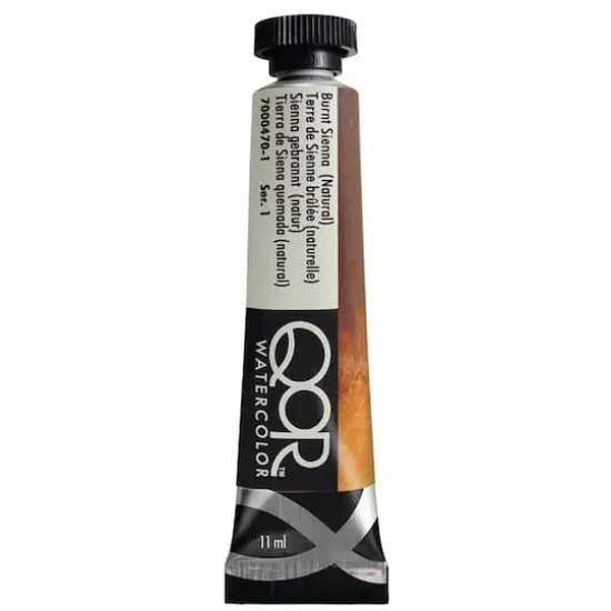 QoR&trade; Watercolor Tube, 11mL Burnt Sienna (Natural) {1}