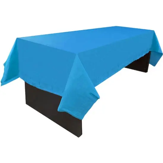 JAM Paper 108" Rectangular Plastic Lined Paper Table Cover Sea Blue {5}