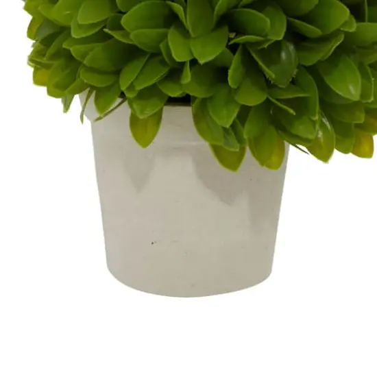 10" Boxwood Topiary in Decorative Planter {4}