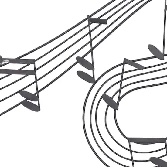 Black Metal Traditional Wall Decor, 33" x 19" {4}