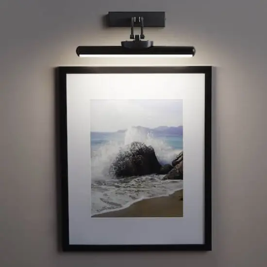 Rechargeable LED Wall-Mounted Gallery Light by Studio D&eacute;cor&reg; Black {5}