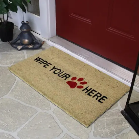 Paw Print Wipe Your Paw Here Doormat {3}