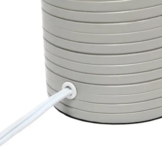 Simple Designs 16" Textured Linear Ceramic Table Lamp Taupe {8}