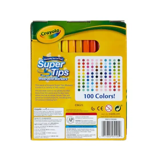 Crayola&reg; Super Tips 100 Color Washable Markers {10}