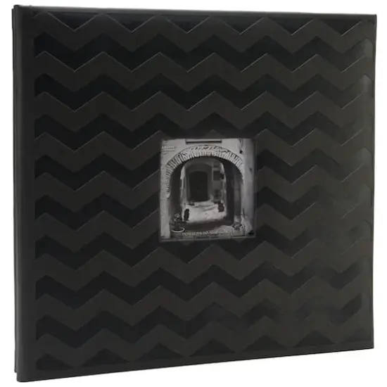 Pioneer&reg; Black Embossed Post Bound Frame Photo Album {3}