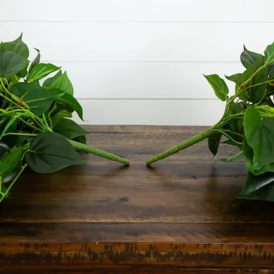 32" UV Resistant Artificial Philodendron Hanging Plant, 2ct. {10}