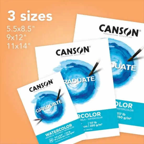Canson&reg; Graduate Foldover Watercolor Pad, 9" x 12" {5}